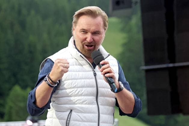 ORF Wenn die Musi spielt . Sänger Nik P. wärhend Proben zum Musik Open Air Wenn die Musi spielt am 23.06.2023 in Bad Kleinkirchheim. 20230623SBK0284