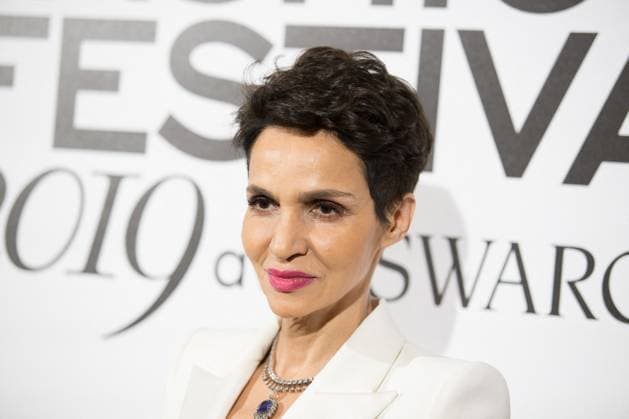 Vogue Fashion Festival Diner Photocall - Paris Farida Khelfa arrived at Vogue Fashion Festival with Swarovski diner at Hotel Potocki in Paris on November 15, 2019. Photo by Nasser Berzane ABACAPRESS.COM Paris France  Copyright: xBerzanexNasser ABACAx 709225_029 BerzanexNasser ABACAx 709225_029