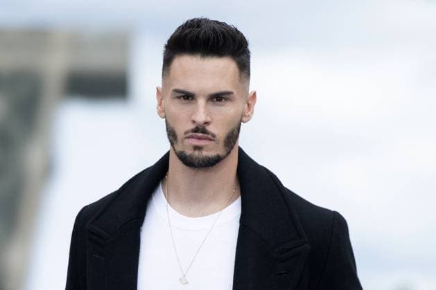 PFW - L Oreal Runway Baptiste Giabiconi walks the runway during the L Oreal show as part of Paris Fashion Week Womenswear Spring Summer 2022 in Paris, France on October 03, 2021. Photo by Aurore Marechal ABACAPRESS.COM Paris Ile de France France  Copyright: xMarechalxAurore ABACAx 783018_110 MarechalxAurore ABACAx 783018_110
