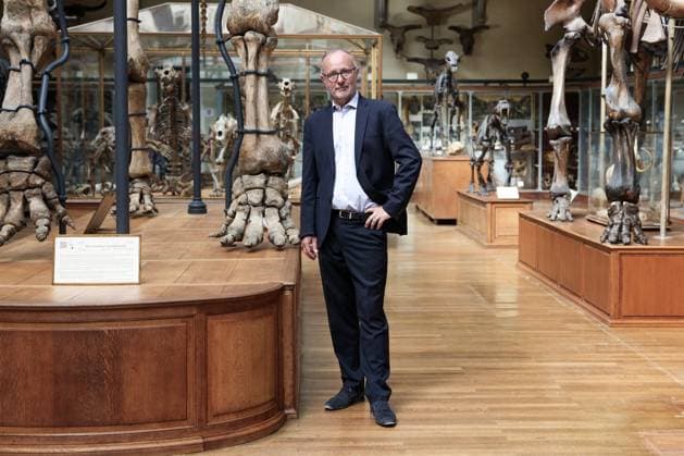 Restored Durfort Mammoth At National Museum Of Natural History - Paris Portrait of Bruno David, President of the National Museum of Natural History. Unveiling of the restored Durfort mammoth at the National Museum of Natural History in Paris. An emblematic figure in the Gallery of Paleontology and Comparative Anatomy of the Museum, where it has been presented for nearly 150 years, the skeleton of the Durfort mammoth is also the only French specimen mounted and exhibited, on June 27, 2023 in Paris. Photo by Christophe Michel ABACAPRESS.COM PARIS ILE DE FRANCE France  Copyright: xMichelxChristophe ABACAx 858586_027 MichelxChristophe ABACAx 858586_027