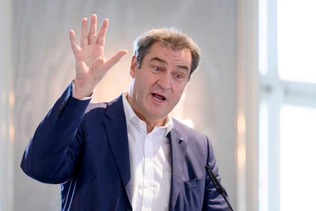 Bayerns Ministerpräsident Markus Söder (CSU) beim Staatsehrenpreis für das bayerische Metzgerhandwerk 2023 im Hubertussaal auf Schloss Nymphenburg. München, 28.06.2023 Bayern Deutschland Copyright: xDwixAnoraganingrumx