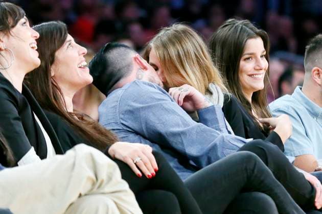 Cameron Diaz And Benji Madden At The Los Angeles Lakers Game - LA Benji Madden and Cameron Diaz are seen court side during the NBA game between the Los Angeles Lakers and the Washington Wizards at the the Staples Center, in Los Angeles, CA, on January 27, 2015. Photo by ABACAPRESS.COM Los Angeles CA United States  Copyright: xABACAx 485235_001 ABACAx 485235_001