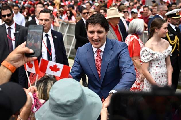 July 1, 2023, Ottawa, ON, CAN: Prime Minister Justin Trudeau greets people in the crowd during the Canada Day noon show at LeBreton Flats in Ottawa, on Saturday, July 1, 2023. Ottawa CAN  - ZUMAc35_ 20230701_zaf_c35_095 Copyright: xJustinxTangx