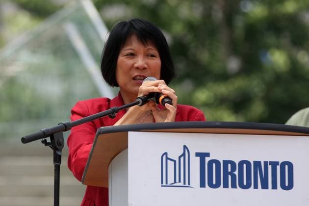 Canadians Celebrate Canada Day In Toronto Olivia Chow, the mayor of Toronto, gives a speech as Canadians celebrate Canada Day in Toronto, Ontario Canada, on July 01, 2023. Toronto Canada  Copyright: xCreativexTouchxImagingxLtdx originalFilename: friedman-canadian230701_npNfH.jpg