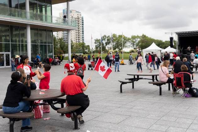 Edmonton, Canada July 1, 2023 - Celebration of Canada Day in Edmonton. Canada Day is a holiday commemorating the formation of Canada FETE NATIONALE DU CANADA, PROVINCE D ALBERTA, CELEBRATION, FESTIVITES, FETE, AMERIQUE DU NORD, DRAPEAU CANADIEN, DRAPEAU DU CANADA  Copyright: xVincentxIsorex