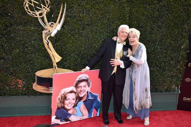 45th Annual Daytime Emmy Awards - LA Bill Hayes, Susan Seaforth Hayes attend the 45th annual Daytime Emmy Awards at Pasadena Civic Auditorium on April 29, 2018 in Pasadena, CA, USA. Photo by Lionel Hahn ABACAPRESS.COM Los Angeles CA United States  Copyright: xHahnxLionel ABACAx 634833_009 HahnxLionel ABACAx 634833_009