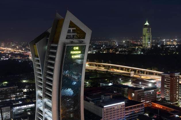 Kenya capital city Nairobi downtown in night colours and lights. (CTKxPhoto ZarubaxOndrej) CTKPhotoF202306220039901  CTKPhotoF202306220039901