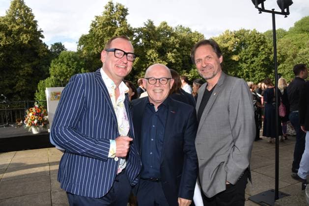 Volker Heissmann Kabarettist Juergen Kirner Saenger Musiker Winfried Frey Schauspieler Muenchen 04.07.2023 Bayerischen Kultursommes im Haus der Kunst Preis.Verleihung Pro meritis scientiae et litterarum Muenchen