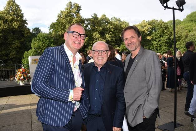 Volker Heissmann Kabarettist Juergen Kirner Saenger Musiker Winfried Frey Schauspieler Muenchen 04.07.2023 Bayerischen Kultursommes im Haus der Kunst Preis.Verleihung Pro meritis scientiae et litterarum Muenchen