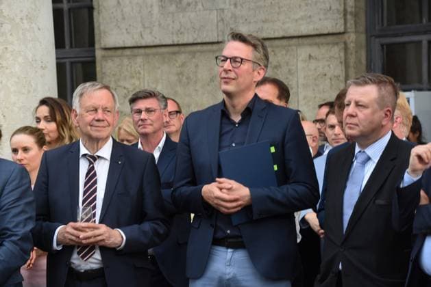 Karl Freller Markus Blume Bayerischer Wissenschenschaft und Kunstminister Robert Brannekaemper Mdl Muenchen 04.07.2023 Bayerischen Kultursommes im Haus der Kunst Preis.Verleihung Pro meritis scientiae et litterarum Muenchen