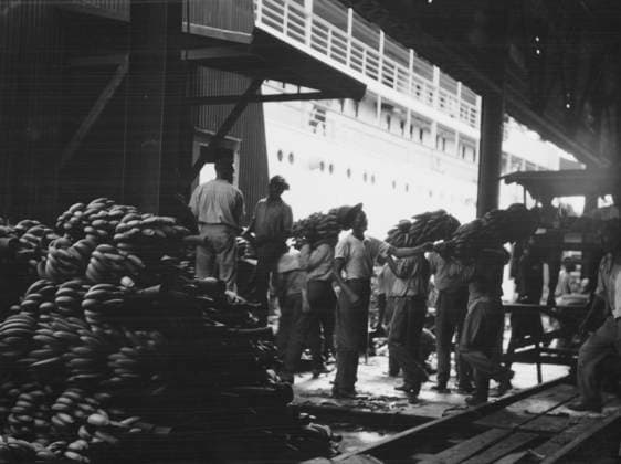 RECORD DATE NOT STATED Unloading bananas, New Orleans, between 1920 and 1926. Creator: Arnold Genthe. Copyright:xHeritagexArt HeritagexImagesx IMAGO ,2955399 ! ACHTUNG: AUFNAHMEDATUM GESCHÄTZT!  Copyright:HeritagexArt HeritagexImagesx IMAGO