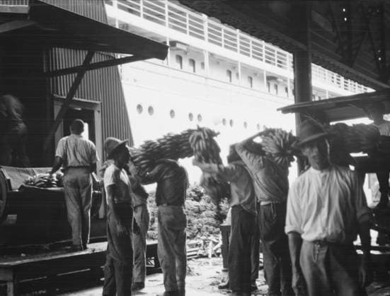 RECORD DATE NOT STATED Unloading bananas, New Orleans, between 1920 and 1926. Creator: Arnold Genthe. Copyright:xHeritagexArt HeritagexImagesx IMAGO ,2955401 ! ACHTUNG: AUFNAHMEDATUM GESCHÄTZT!  Copyright:HeritagexArt HeritagexImagesx IMAGO