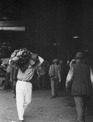 RECORD DATE NOT STATED Unloading bananas, New Orleans, between 1920 and 1926. Creator: Arnold Genthe. Copyright:xHeritagexArt HeritagexImagesx IMAGO ,2955406 ! ACHTUNG: AUFNAHMEDATUM GESCHÄTZT!  Copyright:HeritagexArt HeritagexImagesx IMAGO