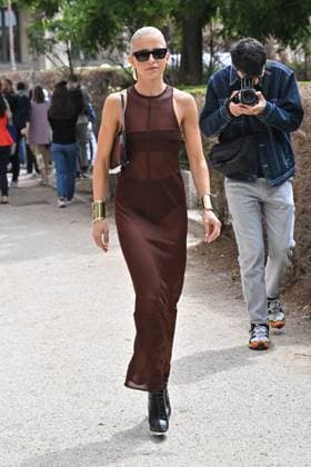 PFW Haute Couture Elie Saab Outside Arrivals JR Caroline Daur at Elie Saab show during Haute Couture Fashion Week in Paris, France on July 5, 2023. Photo by Julien Reynaud APS-Medias ABACAPRESS.COM Paris France Copyright: xReynaudxJulien APS-Medias ABACAx 859674_045 ReynaudxJulien APS-Medias ABACAx 859674_045