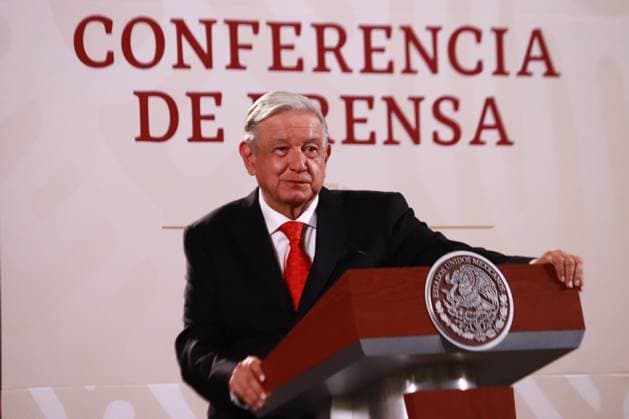CONFERENCIA MANANERA July 05, 2023 in Mexico City, Mexico: President of Mexico AndrÃ s Manuel Lopez Obrador speaks at the morning conference in front of reporters at the national palace, on July 05, 2023 in Mexico City, Mexico. (Photo by Carlos Santiago Eyepix Group) Copyright: xCarlosxSantiagox xEyepixxGroupx CS202307056913