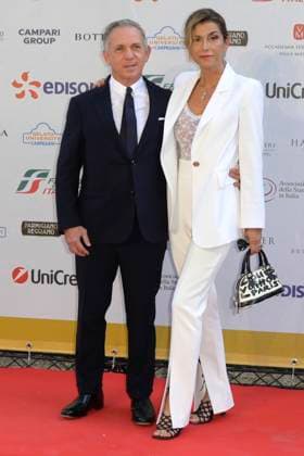 Marco Durante mit Ehefrau Thea Durante bei der 63. Verleihung der Globi d oro 2023 in der Villa Massimo . Rom, 05.07.2023