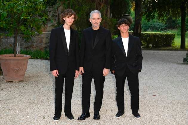 Beppe Fiorello, Samuele Segreto und Samuele Pizzurro bei der 63. Verleihung der Globi d oro 2023 in der Villa Massimo . Rom, 05.07.2023