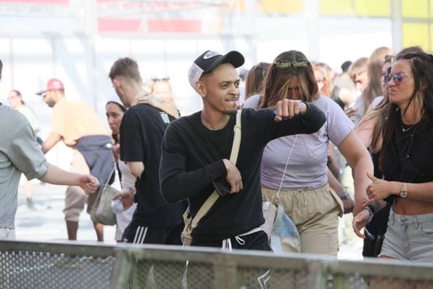 Illustration picture shows the first day of the Les Ardentes music festival in Liege, Thursday 06 July 2023. This year s edition of the festival is taking place from July 6 to July 9 .  BRUNOxFAHY 70186244