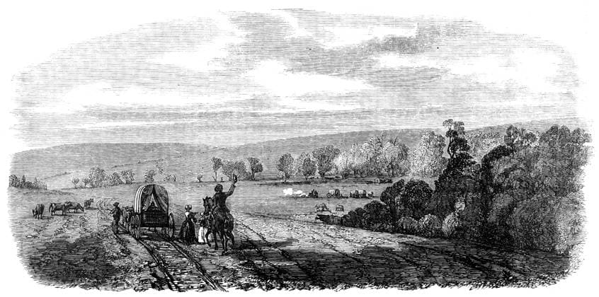 RECORD DATE NOT STATED The Nebraska and Kansas Territory: Settlers entering Nebraska, Pappea Creek, 1856. Creator: Unknown. Copyright:xtransport,transportation,Europe,countryside,agriculture,people,farming,family,West,country,continent,British,European,color,Nebraska,territorial,rustic,location,century,waving,gesturing,Britain,newspapers,press,invasion,wagon,TERRITORY,concept,B&W,handxgesture,pioneer,europeans,coveredxwagon,engraved,engraving,Invader,UnitedxStatesxofxAmerica,Colour,settler,19thxcentury,blackx&xwhite,blackxandxwhite,B W,pioneers,whitexandxblack,frontiersman,nineteenthxcentury,rural,American,America,USA,western,ThexPrintxCollector,IllustratedxLondonxNews,ruralxlife,TGN,waggon,ILN,newspaper,settlers,invaders,unitedxstates,Unknown,Regionalism,disput  Copyright:transport,transportation,Europe,countryside,agriculture,people,farming,family,West,country,continent,British,European,color,Nebraska,territorial,rustic,location,century,waving,gesturing,Brit
