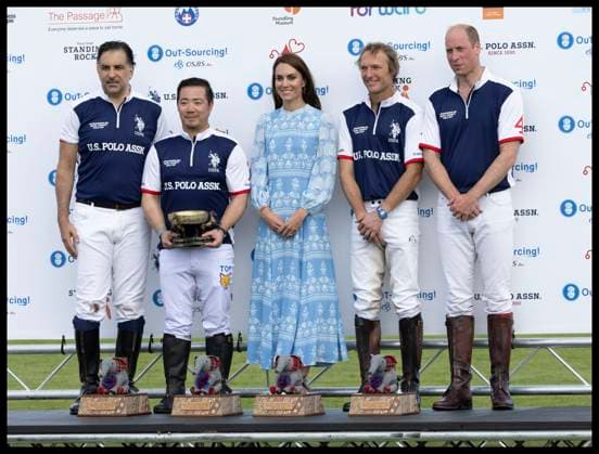 Entertainment Themen der Woche KW27 . 06 07 2023. Windsor , United Kingdom. Prince William and Kate Middleton, the Prince and Princess of Wales, at a charity polo match at Guards Polo Club in Windsor, United Kingdom.  xStephenxLockx xi-Imagesx IIM-24546-0126