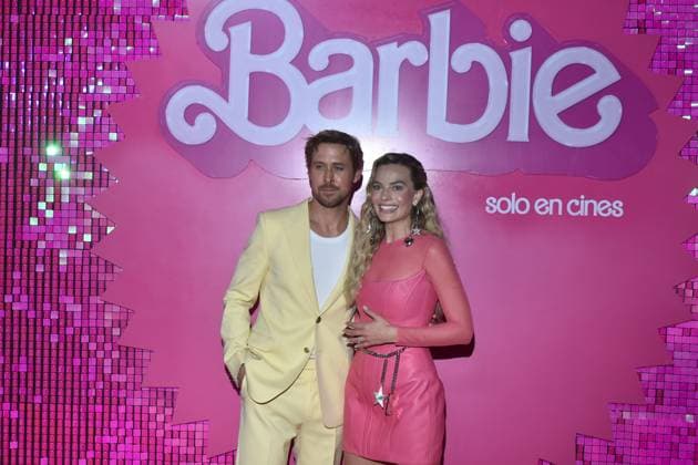 Barbie Pink Carpet July 6, 2023, Mexico City, Mexico: Ryan Gosling and Margot Robbie attend the pink carpet for Barbie at Toreo Parque Central. on July 6, 2023 in Mexico City, Mexico. (Photo by Carlos Tischler Eyepix Group) Copyright: xCarlosxTischler xEyepixxGroupx CT_06072023_95905