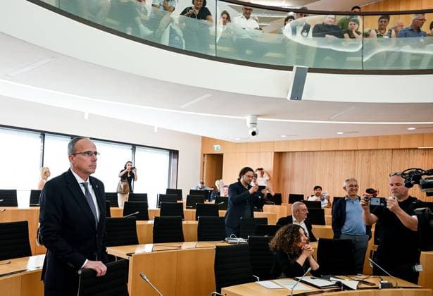 News Themen der Woche KW27 07.07.2023, xpsx, Lokal Hanau Der letzte Akt im Hanau-Untersuchungsausschuss v.l. Peter Beuth deutscher Politiker und Abgeordneter des Hessischen Landtags, Wiesbaden Hessen Deutschland (DEU) *** 07 07 2023, xpsx, local Hanau The last act in the Hanau investigation committee v l Peter Beuth German politician and member of the Hesse state parliament, Wiesbaden Hesse Germany DEU