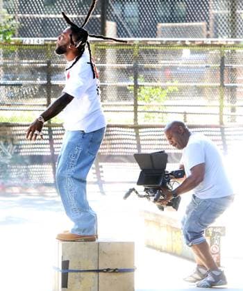 Burna Boy shooting music video on location in Soho, New York City. Featuring: Burna Boy Where: New York, United States When: 06 Jul 2023 Credit: Roger Wong INSTARimages Copyright: xRogerxWongx 52874924 EDITORIAL USE ONLY. NOT FOR USE BY NEWSPAPERS BASED IN THE UK.