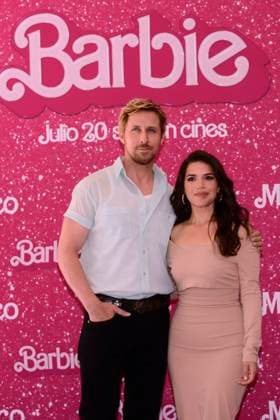 Barbie Film Photocall July 7, 2023, Mexico City, Mexico: Ryan Gosling and America Ferrera pose for photos during Barbie film Photocall at Mexico City Four Sason Hotel. on July 7, 2023 in Mexico City, Mexico. (Photo by Carlos Tischler Eyepix Group) Copyright: xCarlosxTischler xEyepixxGroupx CT_07072023_96084