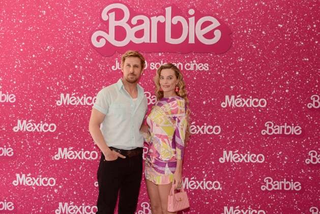 Barbie Film Photocall July 7, 2023, Mexico City, Mexico:Ryan Gosling and Margot Robbie pose for photos during Barbie film Photocall at Mexico City Four Sason Hotel. on July 7, 2023 in Mexico City, Mexico. (Photo by Carlos Tischler Eyepix Group) Copyright: xCarlosxTischler xEyepixxGroupx CT_07072023_96111