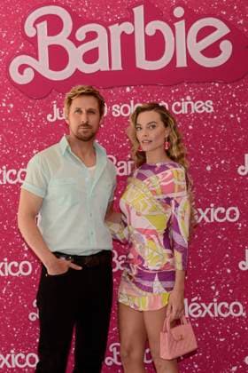 July 7, 2023, Mexico City, Mexico:Ryan Gosling and Margot Robbie pose for photos during Barbie film Photocall at Mexico City Four Sason Hotel. on July 7, 2023 in Mexico City, Mexico. Mexico City Mexico - ZUMAe321 20230708_zia_e321_047 Copyright: xCarlosxTischlerx
