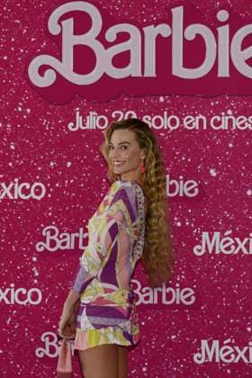 July 7, 2023, Mexico City, Mexico: Margot Robbie poses for photos during Barbie film Photocall at Mexico City Four Sason Hotel. on July 7, 2023 in Mexico City, Mexico. Mexico City Mexico - ZUMAe321 20230708_zia_e321_075 Copyright: xCarlosxTischlerx
