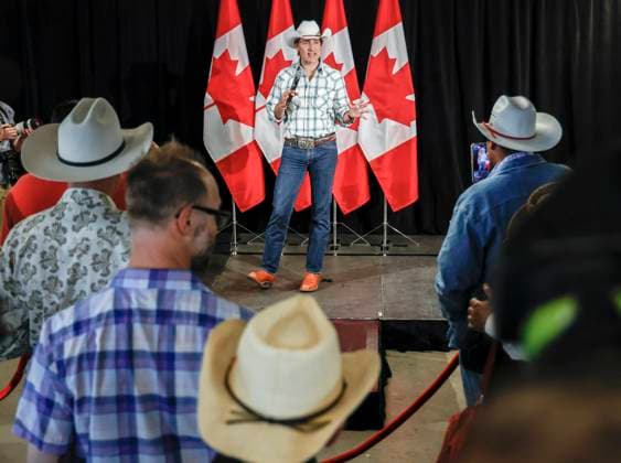July 7, 2023, Calgary, AB, CANADA: Prime Minister Justin Trudeau attends a Liberal Party of Canada event in Calgary, Alta., Friday, July 7, 2023. Calgary CANADA  - ZUMAc35_ 20230707_zaf_c35_069 Copyright: xJeffxMcintoshx