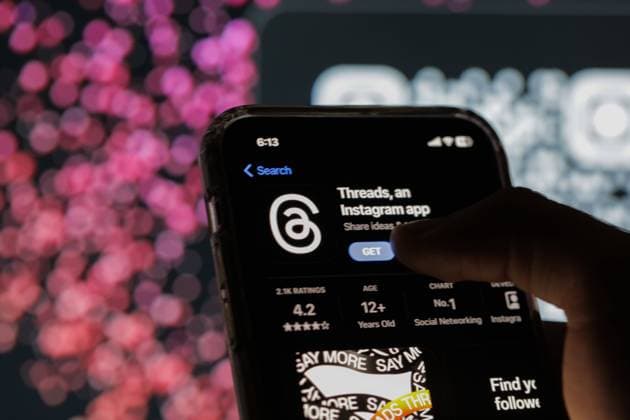 July 8, 2023: Gaziantep, Turkiye. 08 July 2023. The logo of the text-based conversation app Threads . Threads is an online social media app recently launched by Meta Platforms. The app works in a similar way as Twitter, with posts being up to 500 characters long - ZUMAd99_ 20230708_zap_d99_006 Copyright: xMuhammedxIbrahimxAlix