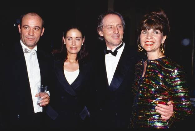 Heiner Lauterbach, Sandra Schlesinger, Günter Maria Halmer mit Ehefrau, bei einer festlichen Veranstaltung, circa 1997. Copyright: HartwigxValdmanis Nur redaktionelle Nutzung. Editorial usage only. VAL_720100604