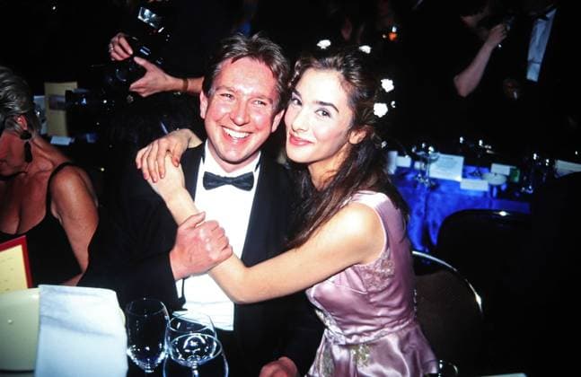 Daniela Lunkewitz, griechische Schauspielerin, bei einer Abendveranstaltung mit Kollege Jürgen Schau, Deutschland um 1997. Copyright: HartwigxValdmanis Nur redaktionelle Nutzung. Editorial usage only. VAL_7205000339