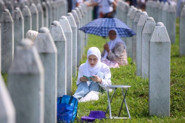 28th anniversary of the Srebrenica genocide Thousands of people gathered at the cemetery as part of the commemoration of the 28th anniversary of the Srebrenica genocide in Potocari, Bosnia and Herzegovina on July 11, 2023. ArminxDurgut PIXSELL