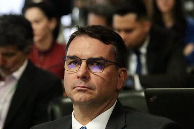 RECORD DATE NOT STATED CPMI January 8, 2023 Brasilia (DF), 07 11 2023 - POLITICA CPMI JANUARY 8 - Senator of the Republic Flavio Bolsonaro (PL-RJ) at the Joint Parliamentary Commission of Inquiry into the Acts of January 8, 2023, 8th Meeting, Testimony of Mauro Cesar Barbosa Cid; on the afternoon of this Tuesday, July 11, 2023 at Annex II Ala Senador Nilo Coelho Plenary No. 2 of the Federal Senate in Brasilia. (Foto: Frederico Brasil Thenews2 imago images) CPMI January 8, 2023  Copyright: xFredericoxBrasilx