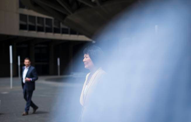 News Bilder des Tages July 12, 2023, Toronto, ON, CANADA: Newly elected Mayor Olivia Chow, makes her way towards a press conference outside Toronto City Hall, on Wednesday, July 12, 2023. Toronto CANADA  - ZUMAc35_ 20230712_zaf_c35_087 Copyright: xTijanaxMartinx