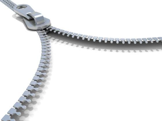 Zipper. Side view. 3D Zipper. Side view. 3D render illustration isolated on white background Copyright: xZoonar.com MilicxDjurovicx 13296557