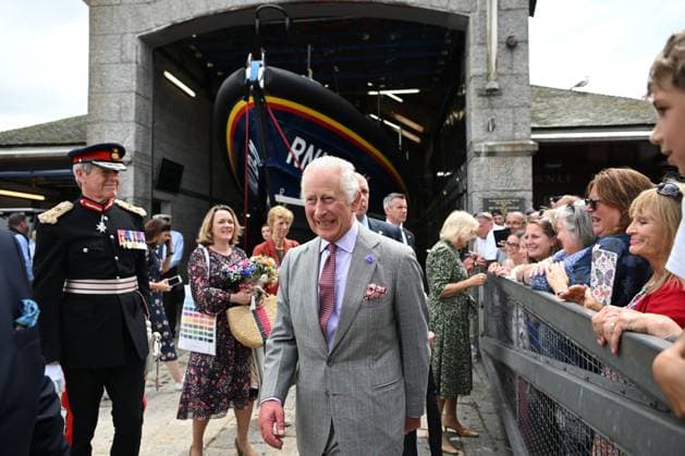 Entertainment Themen der Woche KW28 Entertainment Bilder des Tages The King And Queen Visit Cornwall ST IVES, ENGLAND - JULY 13: King Charles III and Queen Camilla arrive at St Ives Harbour during an official visit to Cornwall on July 13, 2023 in St Ives, England., Credit:Finnbarr Webster Avalon United Kingdom, England, St Ives  Copyright: xFinnbarrxWebsterx xAvalonx KING_CHARLES_CORNWALL_788908700