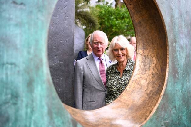 Bilder des Jahres 2023, Entertainment 07 Juli Entertainment Themen der Woche KW28 Entertainment Bilder des Tages . 13 07 2023. St.Ives, United Kingdom. King Charles III and Queen Camilla during a visit to St.Ives in Cornwall, United Kingdom.  xPoolx xi-Imagesx IIM-24573-0006