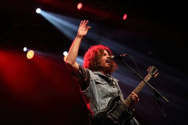 Bilder des Jahres 2023, Entertainment 07 Juli Entertainment Themen der Woche KW28 Entertainment Bilder des Tages Andrew Stockdale von der Band Wolfmother bei einem Konzert im Huxleys Neue Welt in Berlin, 13. Juli 2023. Wolfmother Konzert Berlin *** Andrew Stockdale of the band Wolfmother at a concert at Huxleys Neue Welt in Berlin, 13 July 2023 Wolfmother concert Berlin