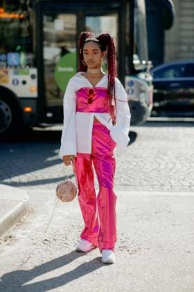 PFW - Street Style Street style, Debbie (Blackhey) arriving at Chanel Fall-Winter 2022-2023 show, held at Grand Palais Ephemere, Paris, France, on March 8th, 2022. Photo by Marie-Paola Bertrand-Hillion ABACAPRESS.COM Paris France  Copyright: xBertrand-HillionxMarie-Paola ABACAx 808980_101 Bertrand-HillionxMarie-Paola ABACAx 808980_101 