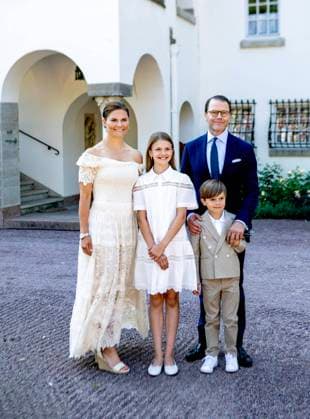 Bilder des Jahres 2023, Entertainment 07 Juli Entertainment Themen der Woche KW28 Entertainment Bilder des Tages 14-07-2023 Sweden Princess Victoria and Prince Daniel and Princess Estelle and Prince Oscar during the festivities for the crown princess her 46th birthday at Solliden palace in Borgholm. (c) PPE Nieboer  Copyright: xPPEx