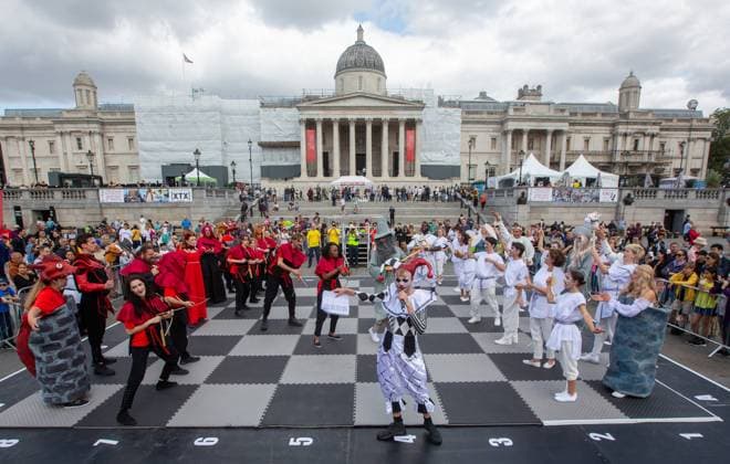 Bilder des Jahres 2023, News 07 Juli News Themen der Woche KW28 July 16, 2023, London, England, United Kingdom: Chess Festival takes place in Trafalgar Square. London United Kingdom - ZUMAs262 20230716_zip_s262_088 Copyright: xTayfunxSalcix