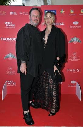Taormina,Italy TAOMODA WEEK photocall winners and guests In the photo:Daniele Calcaterra,Eleonora Carisi dress Calcaterra  Copyright: x xipa-agency.netx xNickxZonnax IPA_IPA39262910