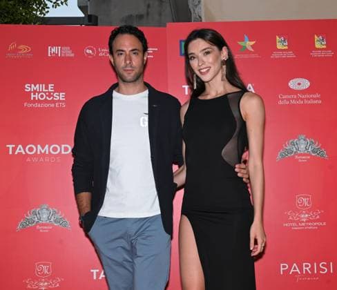 Taormina, Italy TAOMODA WEEK photocall awarded and guests In the photo: Alessio Vassallo, Ginevra Pisani  Copyright: x xipa-agency.netx xNickxZonnax IPA_IPA39263039