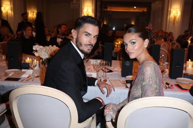 Le Grand Diner By Forbes - Paris Baptiste Giabiconi and Thylane Blondeau attends Le Grand Diner By Forbes held at George V Hotel in Paris, France, on September 30, 2022. Photo by Jerome Domine ABACAPRESS.COM  Copyright: xDominexJerome ABACAx 826693_001 DominexJerome ABACAx 826693_001 