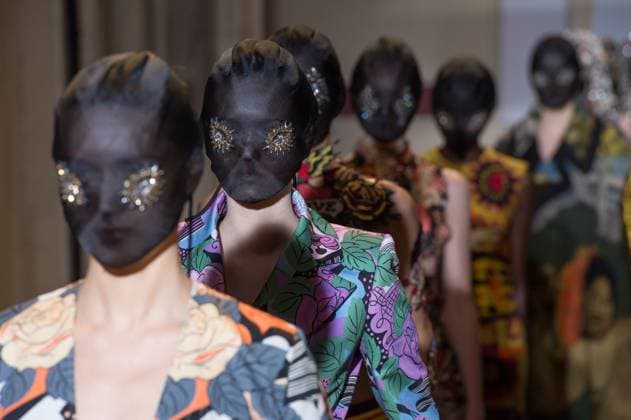 Haute-Couture Fashion Week - Maison Martin Margiela Runway- Paris Models display creations by Martin Margiela for Maison Martin Margiela Spring-Summer 2014 collection presented during the Paris Haute-Couture fashion week, held in Paris, France on January 22, 2014. Photo by Christophe Guibbaud ABACAPRESS.COM Paris France  Copyright: xGuibbaud-Orban ABACAx 430645_023 Guibbaud-Orban ABACAx 430645_023 