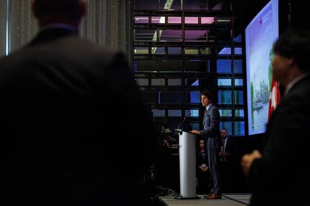 July 18, 2023, TORONTO, ON, Canada: Prime Minister of Canada, Justin Trudeau, speaks during Australia-Canada Economic Leadership Forum in Toronto, Tuesday, July 18, 2023. TORONTO Canada  - ZUMAc35_ 20230718_zaf_c35_007 Copyright: xColexBurstonx